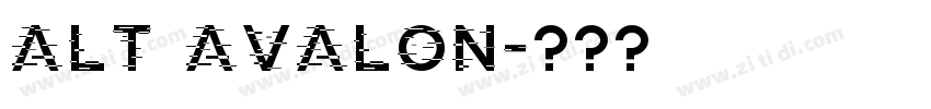 alt avalon字体转换
